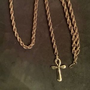 Vintage Accessocraft NYC Ankh Chain Belt